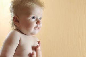 cute little baby closeup portrait photo