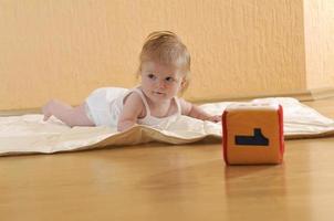 cute little baby closeup portrait photo