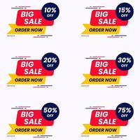 speed style big sale offer banner price tag set order now vector