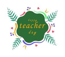 happy teacher day banner vector