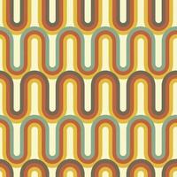 Retro geometric seamless pattern in style 50-70s vector