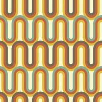 Retro geometric seamless pattern in style 50-70s vector