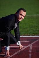 business man ready to sprint photo