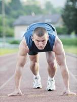 young athlete on start photo