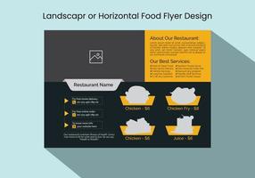 Eye catching, Modern, Professional and Creative food banner, flyer or template design with circle, rectangle, hexagon and triangle A4 layout vector