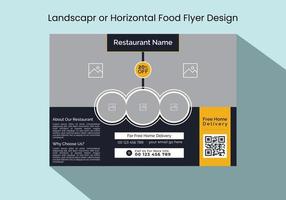 Eye catching, Modern, Professional and Creative food banner, flyer or template design with circle, rectangle, hexagon and triangle A4 layout vector