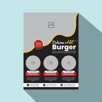 Eye catching, Modern, Professional and Creative food banner, flyer or template design with circle, rectangle, hexagon and triangle A4 layout vector