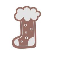 Gingerbread boots sticker vector