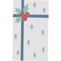 Christmas gift with mistletoe vector