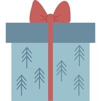 Christmas gift box with bow vector