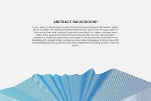 Abstract blue line wave background. Modern blue line background vector