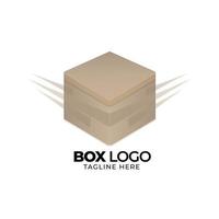 Gradient style Logo Box with arrow design template vector