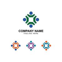 Group logo template. Abstract People Logo. vector