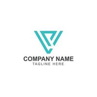 VP or PV logo monogram initials letter concept. VP or PV letter logo template. vector
