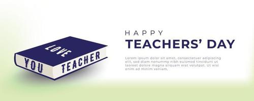 Happy teachers' day social media banner design template with education elements vector