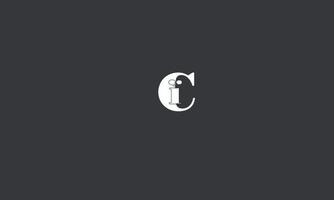 Alphabet letters Initials Monogram logo CI, IC, C and I vector