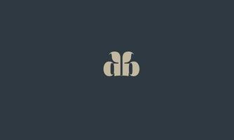 alfabeto letras iniciales monograma logo db, bd, d y b vector