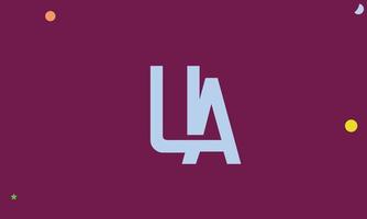 Alphabet letters Initials Monogram logo LA, AL, L and A vector