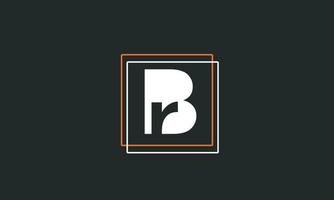 alfabeto letras iniciales monograma logo rb, br, r y b vector