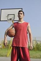 vista del jugador de baloncesto foto