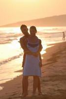 romantic couple on beach photo