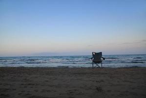 vista de la silla de playa foto