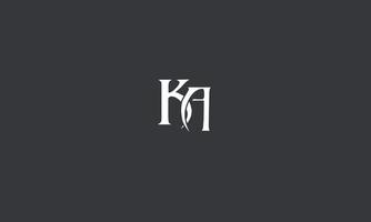 alfabeto letras iniciales monograma logo ka vector