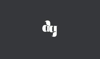 alfabeto letras iniciales monograma logo dg, gd, d y g vector