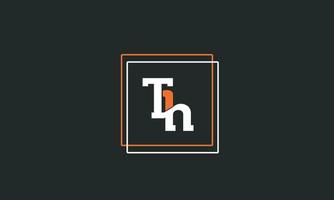 alfabeto letras iniciales monograma logo th, ht, t y h vector