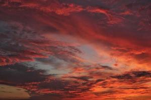 Colourful cloudy twilight beautiful sky cityscape sunset and morning sunrise. Dramatic evening night early morning view. Panoramic nature background concept. Copy space for text. World environment day photo