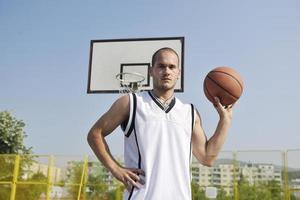 vista del jugador de baloncesto foto