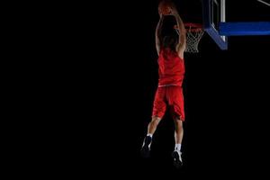 jugador de baloncesto en acción foto