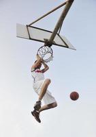 vista del jugador de baloncesto foto