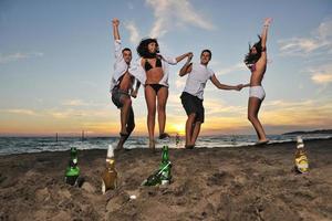 vista de fiesta en la playa foto