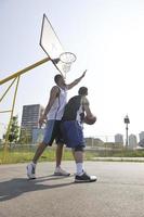 streetball  game at early morning photo