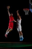 jugador de baloncesto en acción foto