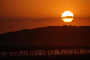 Sunset beach view photo