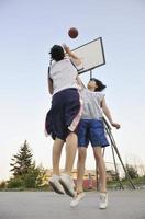 vista del jugador de baloncesto foto