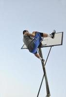 vista del jugador de baloncesto foto