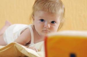 cute little baby closeup portrait photo