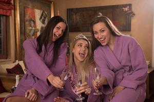 girls have a bachelor party photo