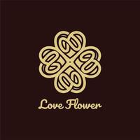 Monogram Love Flower Mandala Vector Design Inspiration