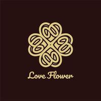 Monogram Love Flower Mandala Vector Design Inspiration