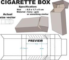 cajas de cigarrillos que comúnmente se comercializan. el tamaño también es muy común o se usa con frecuencia en el mercado. vector
