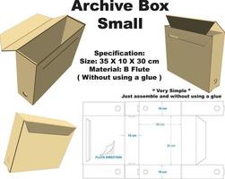 Caja de archivo muy atractiva y muy resistente. utilizando materiales ecológicos y reciclables. vector