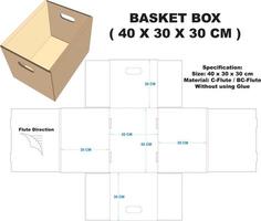 very strong, flexible and versatile basket box. This box can be used for toy boxes, office equipment boxes and others. vector