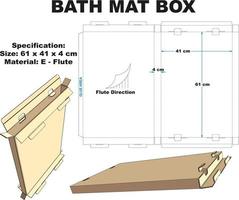 caja de alfombrilla de baño fuerte y bonita. esta caja también se puede utilizar para cajas electrónicas y otros vector