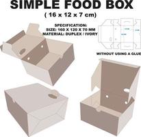 cool packaged lunch box. Besides its attractive shape, this box is also very simple and easy to assemble without using any glue.This box can also be used for cake, bread and snack. vector