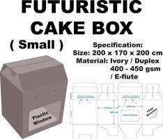 a cake box that has a very attractive shape, equipped with a window on the front which makes it look even more luxurious vector