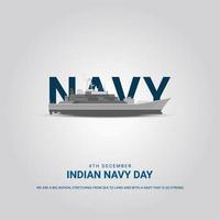 Indian navy day, creative design for social media.